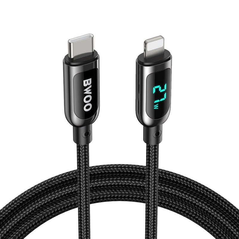 Bwoo Nylon Braided 27W Fast Charging Type-C to iPhone Cable
