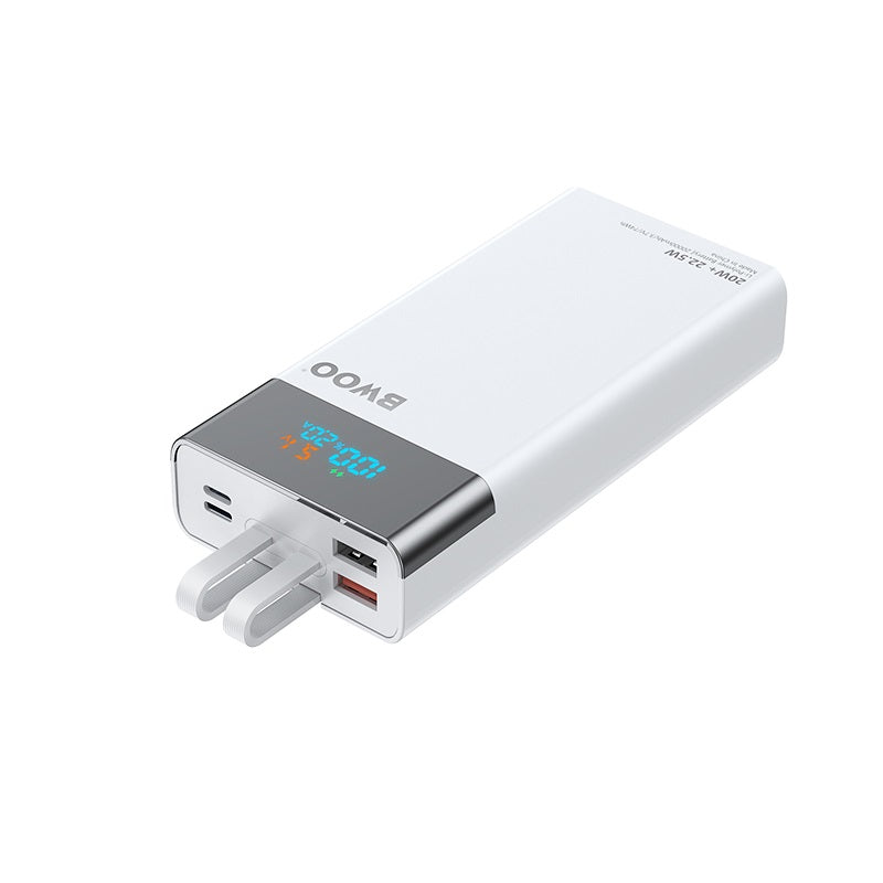 Bwoo Super Ultra Fast Power Bank, 20000mAh 22.5W Fast Charge Power Bank with built-in Cables, Fast Charging Power Bank for Samsung, Iphone, Samsung, Vivo, Honor, One Plus Etc