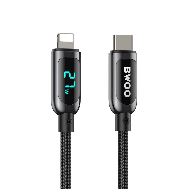 Bwoo Nylon Braided 27W Fast Charging Type-C to iPhone Cable