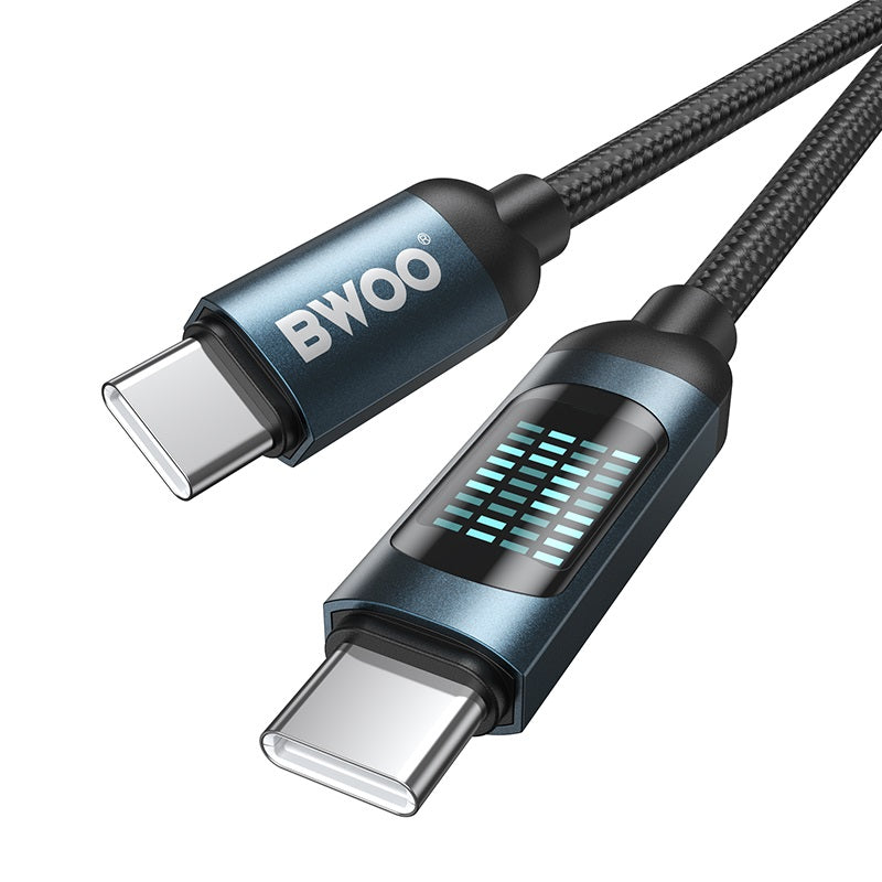 Bwoo Type Iphone Charging Cable And Data Cable Type-C to Lightning Charging Cable PD 27W 1M with LED display for Iphone 11,12,13,14 and Ipad