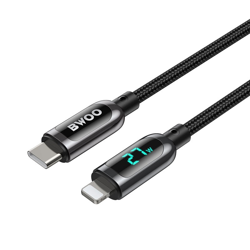 Bwoo Nylon Braided 27W Fast Charging Type-C to iPhone Cable