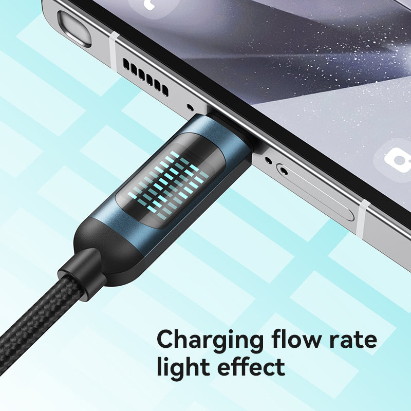 Bwoo Type Iphone Charging Cable And Data Cable Type-C to Lightning Charging Cable PD 27W 1M with LED display for Iphone 11,12,13,14 and Ipad