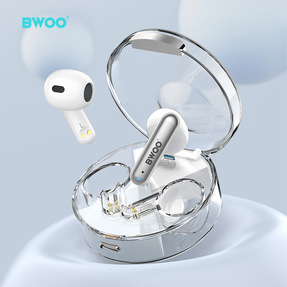 Bwoo Stereo Wireless Transparent headset for Gaming and HD calls, Gaming Wireless Headset