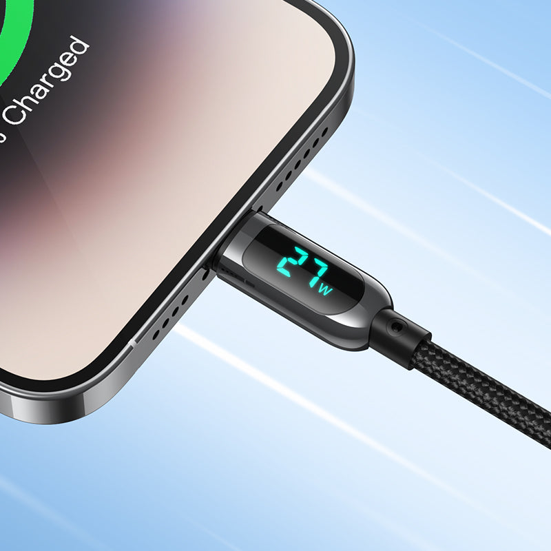 Bwoo Nylon Braided 27W Fast Charging Type-C to iPhone Cable