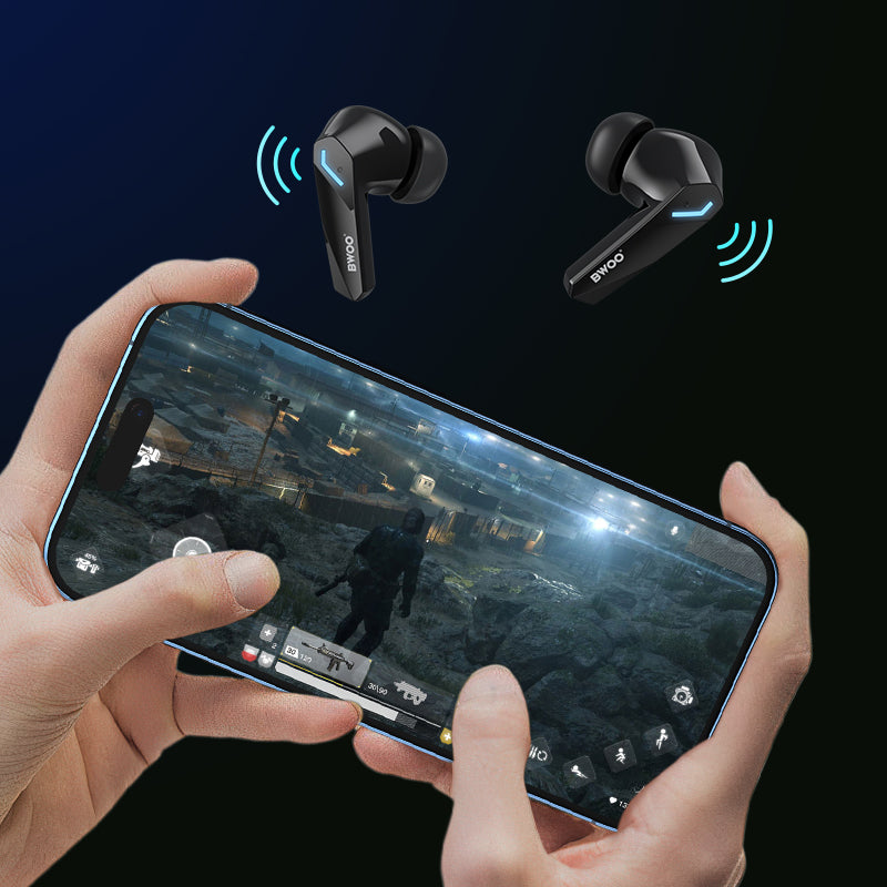 Bwoo ENC In-ear Wireless Earbuds BT V5.3 for Gaming with long Battery Life