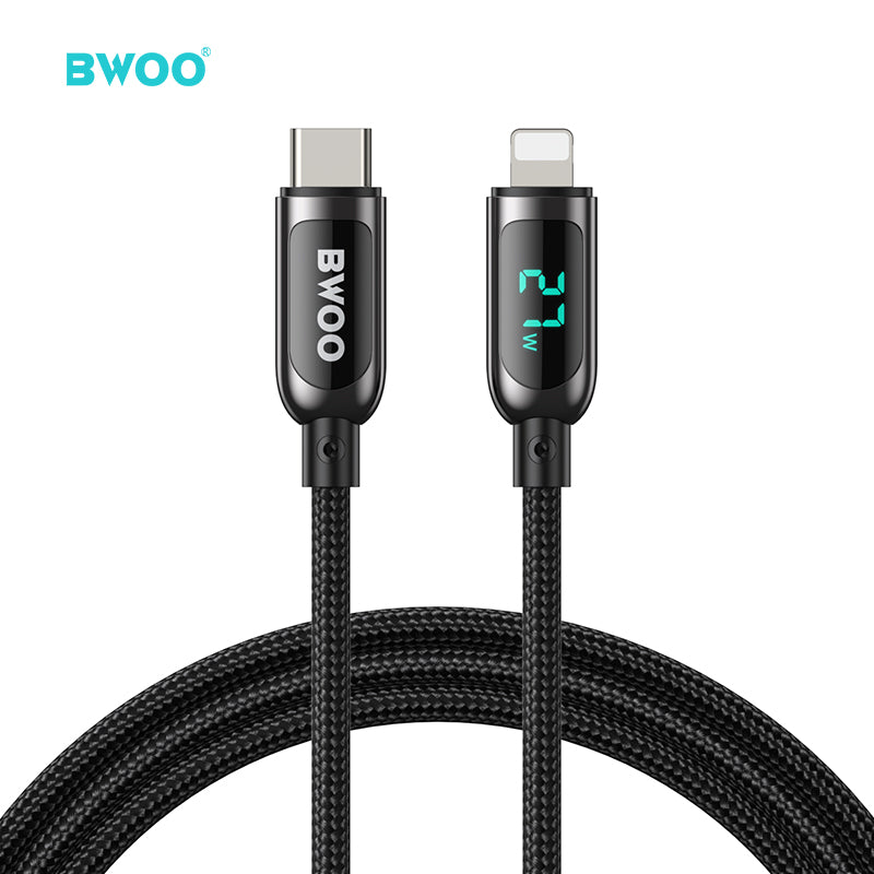 Bwoo Nylon Braided 27W Fast Charging Type-C to iPhone Cable