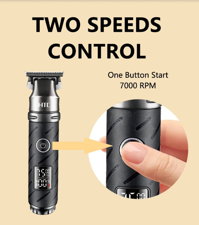 HTC AT-560 Professional Barber Powder Metallurgy Hair Clipper Zinc Alloy Body Hair Trimmer