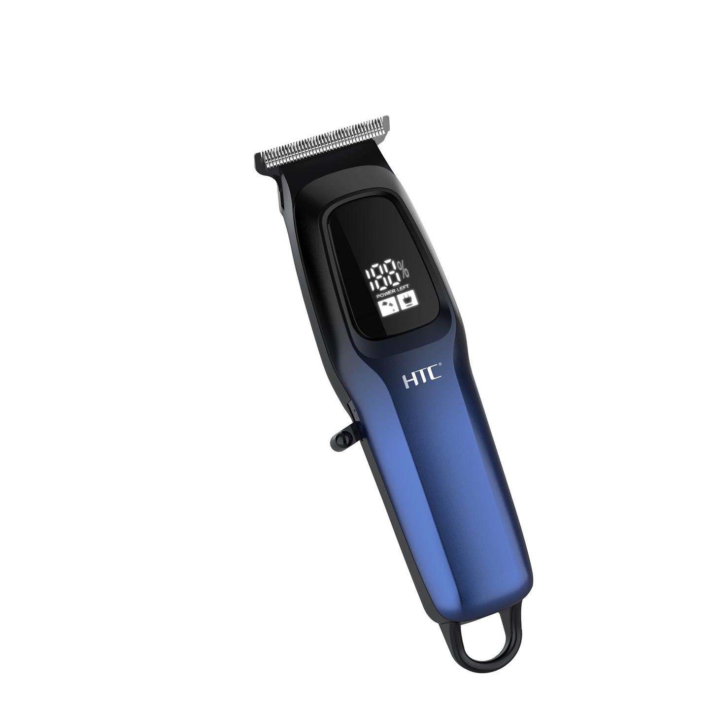 HTC Hair Clipper, Beard Trimmer with USB Rechargeable Cordless T-Shape Shaver with LED Display and 3 Combs, AT578