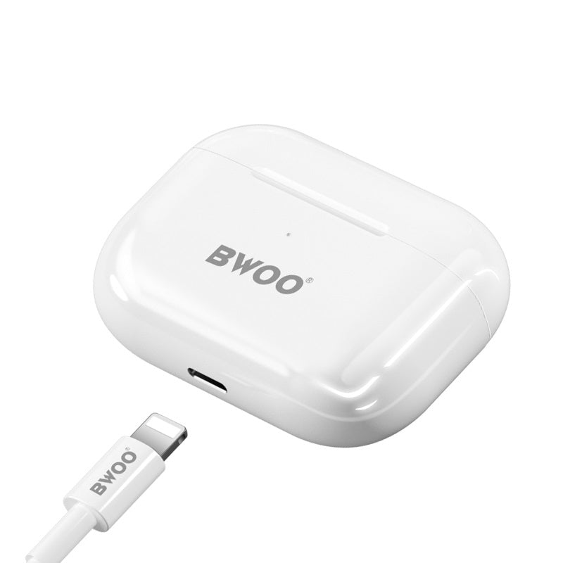 Bwoo Headphones, Hi-Fi Sound with Noise reduction Wireless Earbuds with Wireless Charging Case