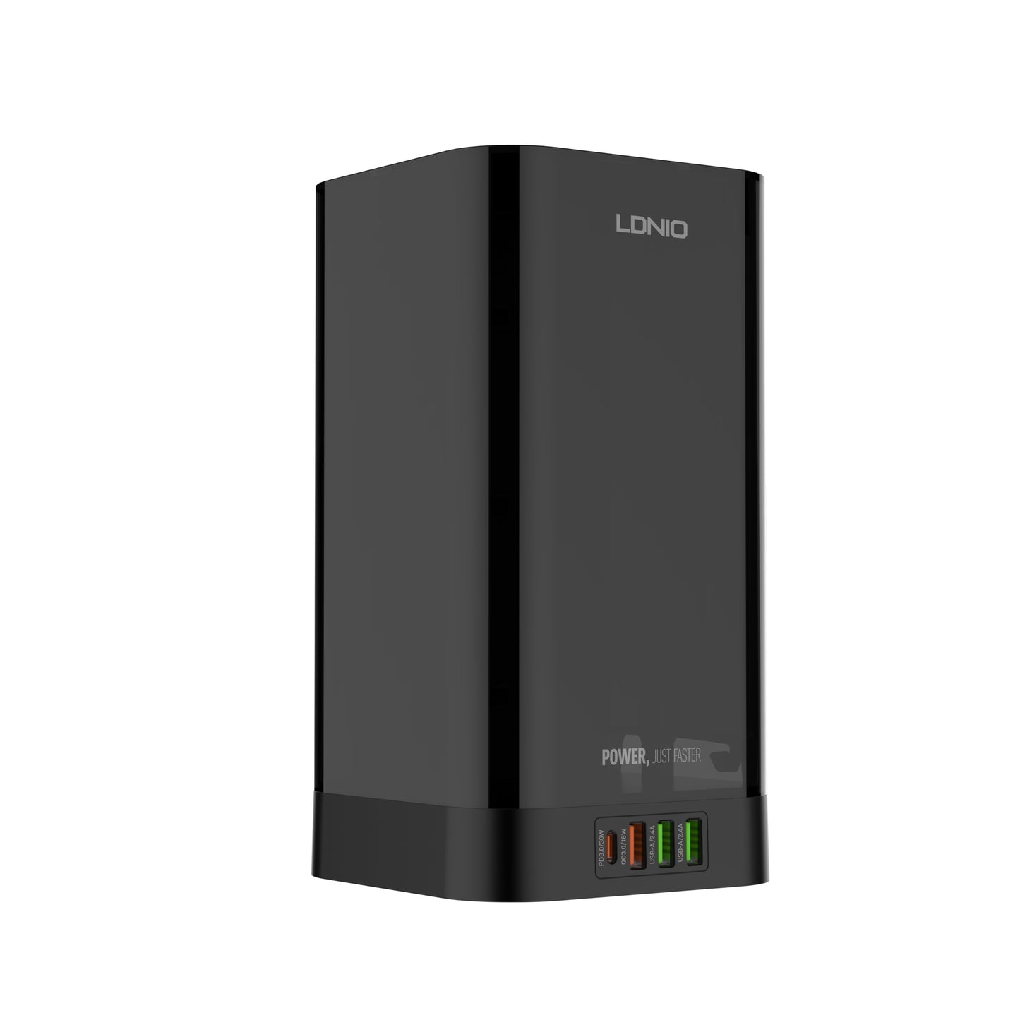 LDNIO 3-in-1 USB-C Power Extension Cord with 15W Wireless Charger and Cable Management Box, 5 Universal Outlets 20W USB-C PP, 2 USB-A QC3.0 18W 2M Cable