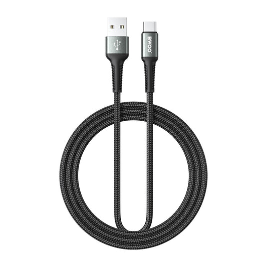 BWOO Aluminum Alloy Charger Cable Nylon Braided Cable 1M for Iphone, Ipad & Android Phones – USB A to USB C