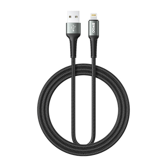 BWOO Aluminum Alloy Charger Cable Nylon Braided Cable 1M for Iphone, Ipad & Android Phones – USB A to Lightning