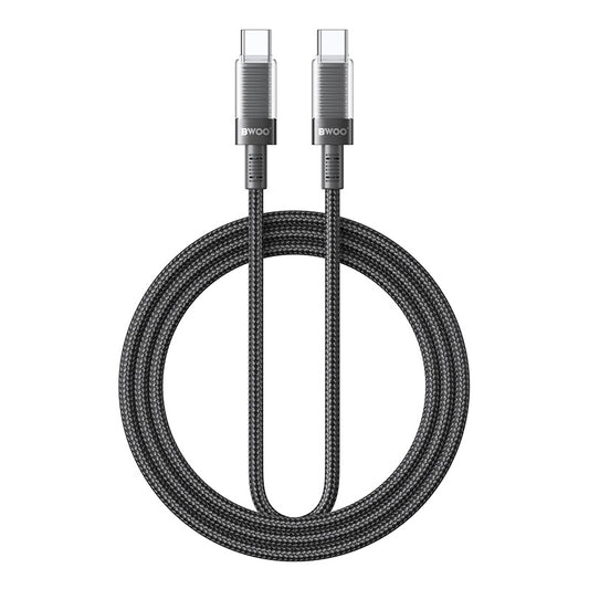 Bwoo Charging & Data Cable USB-C to USB-C cable PD 60W nylon braided 1M for Iphone, Ipad & Android