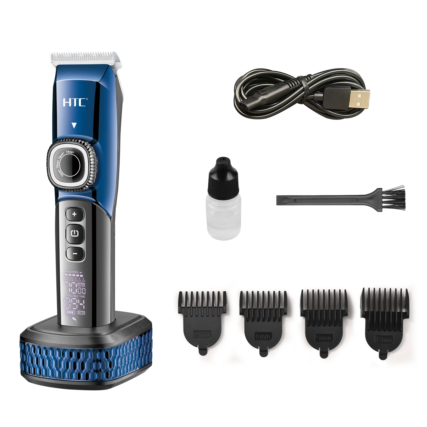 HTC AT-788 Portable Hair Cut Machine for Men Professional Clipper, with 2200 mAH Battery with LED Display
