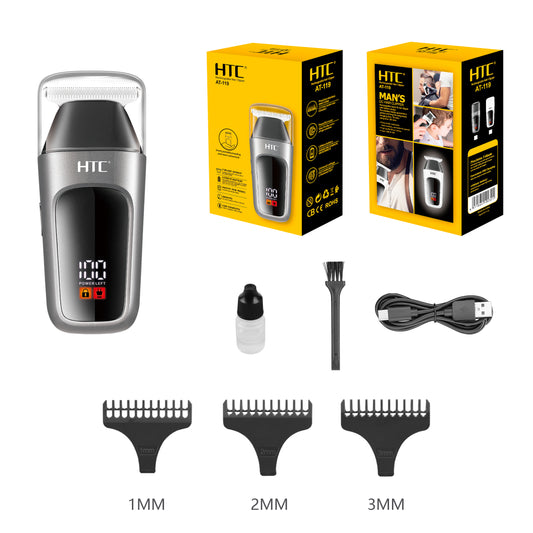 HTC Portable Trimmer, Hair Clipper with Special T Blade, Zero Cutting with protective cover,  Suitable for frequent Travellers