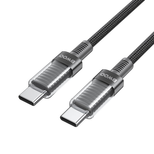 Bwoo Charging & Data Cable USB-C to USB-C cable PD 60W nylon braided 1M for Iphone, Ipad & Android