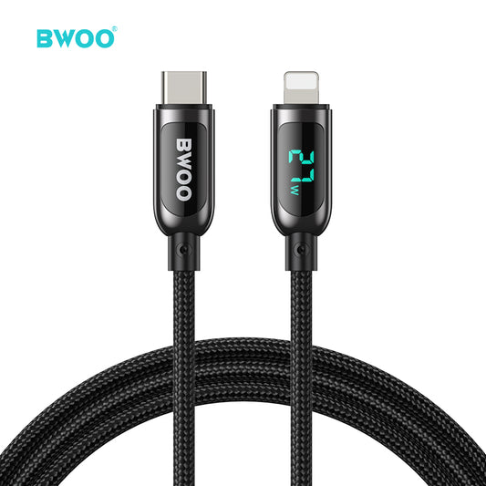 Bwoo Nylon Braided 27W Fast Charging Type-C to iPhone Cable