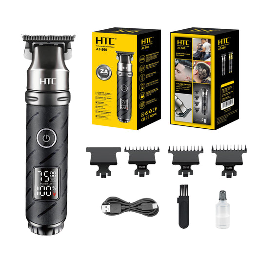 HTC AT-560 Professional Barber Powder Metallurgy Hair Clipper Zinc Alloy Body Hair Trimmer