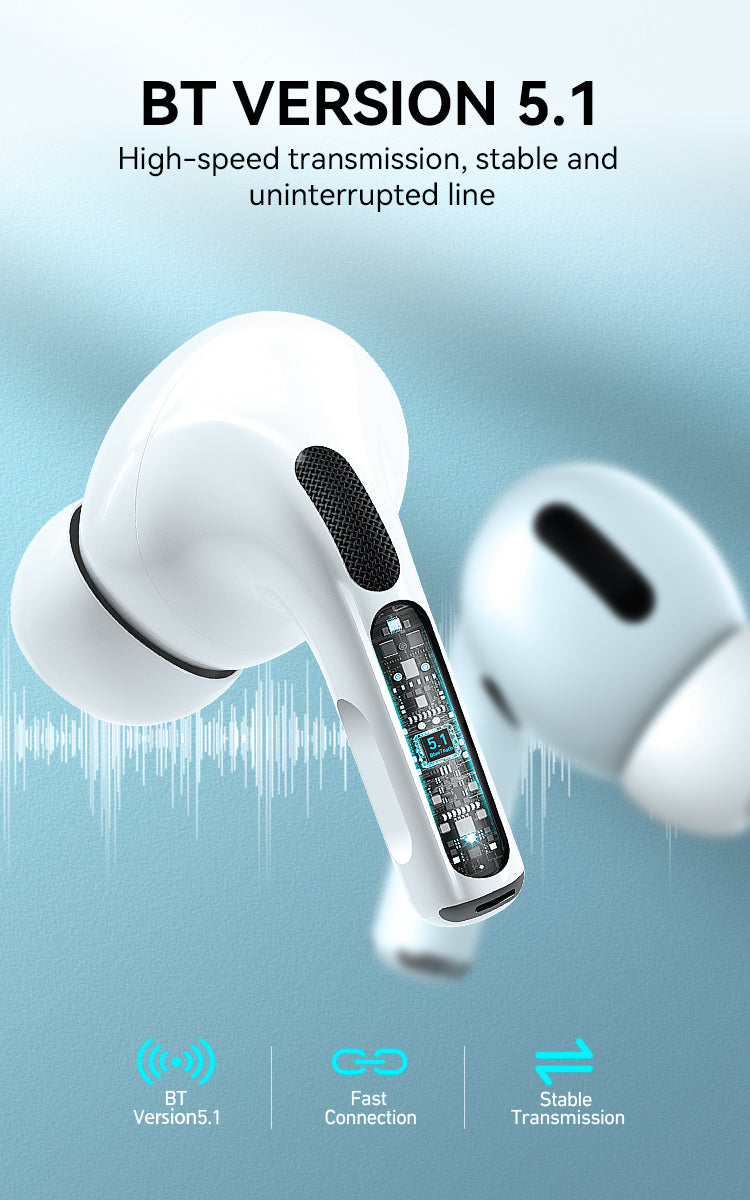 Bwoo Headphones, Hi-Fi Sound with Noise reduction Wireless Earbuds with Wireless Charging Case